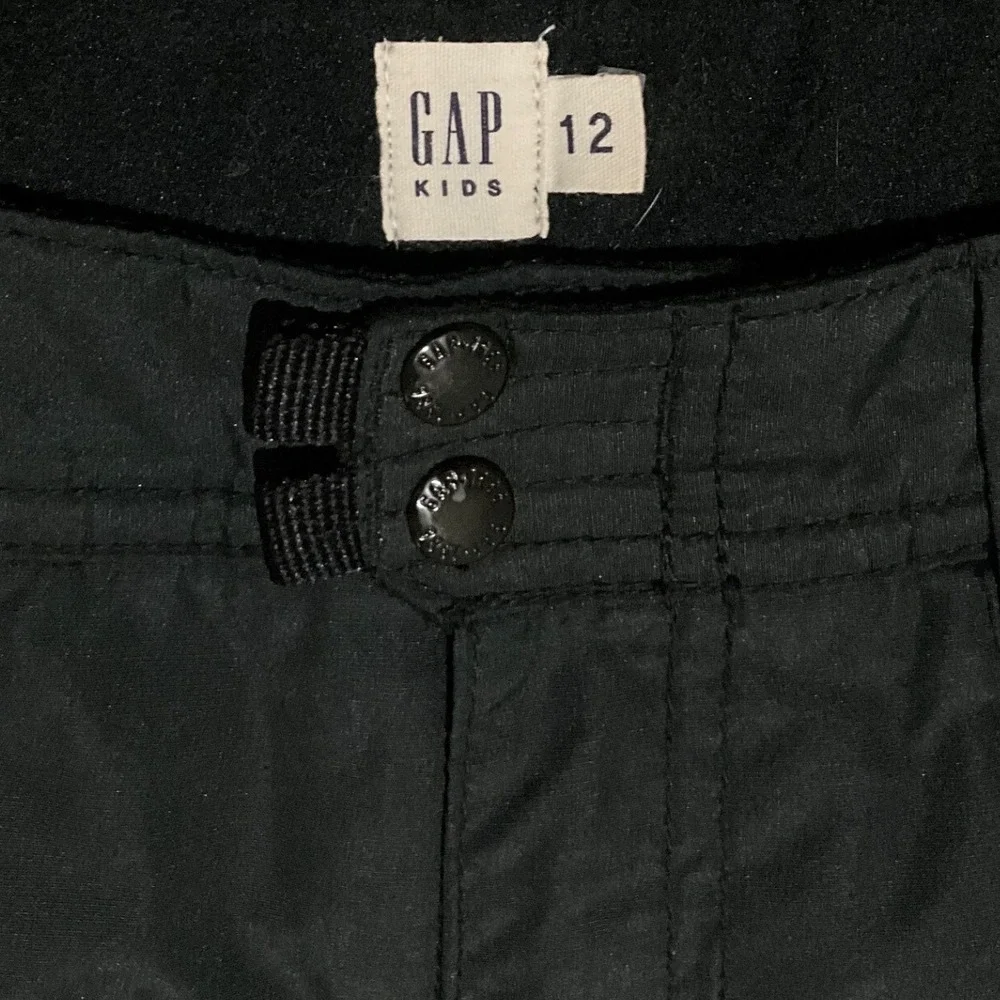 GAP Kids Black Snow Pants Waterproof Insulated Winter Ski Outdoor Unisex Size 12